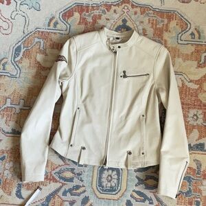 Harley Davidson Vintage Leather Jacket - Cream
